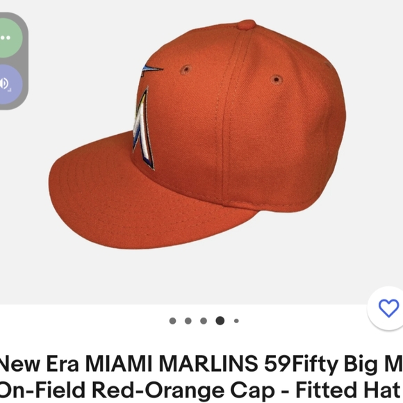 New Era Miami Marlins 59Fifty Big M Infield Fitted 7 ½ - Picture 2 of 4